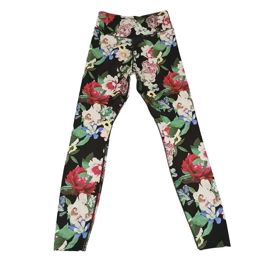 Nike Drit Fit Leggings Floral Woman's Training‎ Running Full Length Size Small